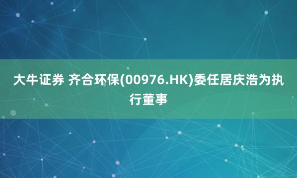 大牛证券 齐合环保(00976.HK)委任居庆浩为执行董事
